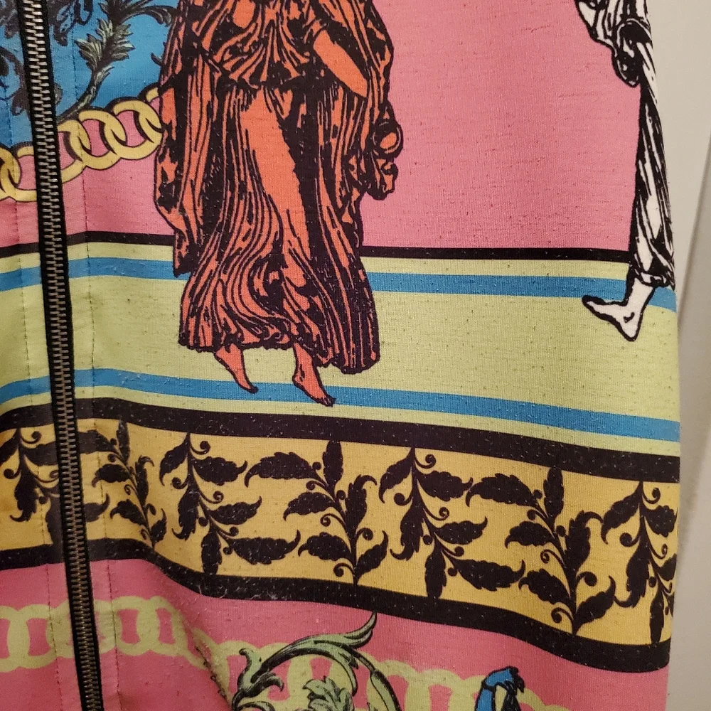 Topman Colorful Graphic Zip-Up Sweater - Picture 5 of 6